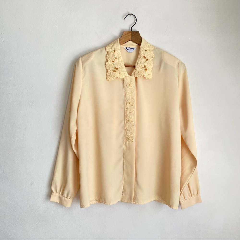 yellow long sleeve blouse